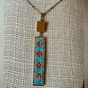 Beautiful Beaded Long Necklace - Boho Style 16” chain with extender